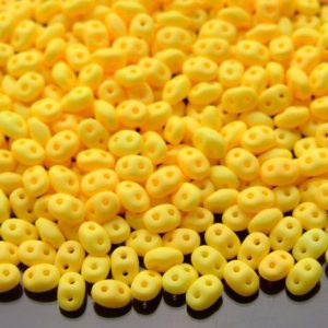 20g MATUBO™ Beads SuperDuo Silk Yellow Neon Sunshine Matt 92628AL beads mouse