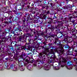 20g MATUBO™ Beads SuperDuo AB Amethyst Transparent beads mouse