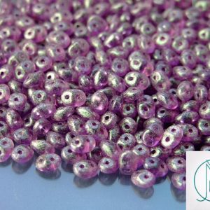 10g SuperDuo Beads Transparent Amethyst Stardust Michael's UK Jewellery