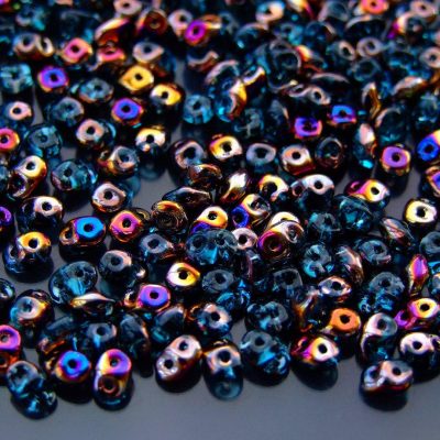 20g MATUBO™ Beads SuperDuo Sliperit Aquamarine Transparent ZE60020 beads mouse