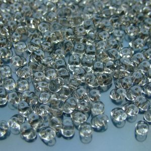 10g SuperDuo Beads Transparent Black Diamond Michael's UK Jewellery