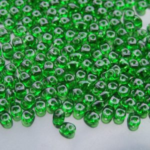 50g MATUBO™ Beads Wholesale SuperDuo Chrysolite Transparent