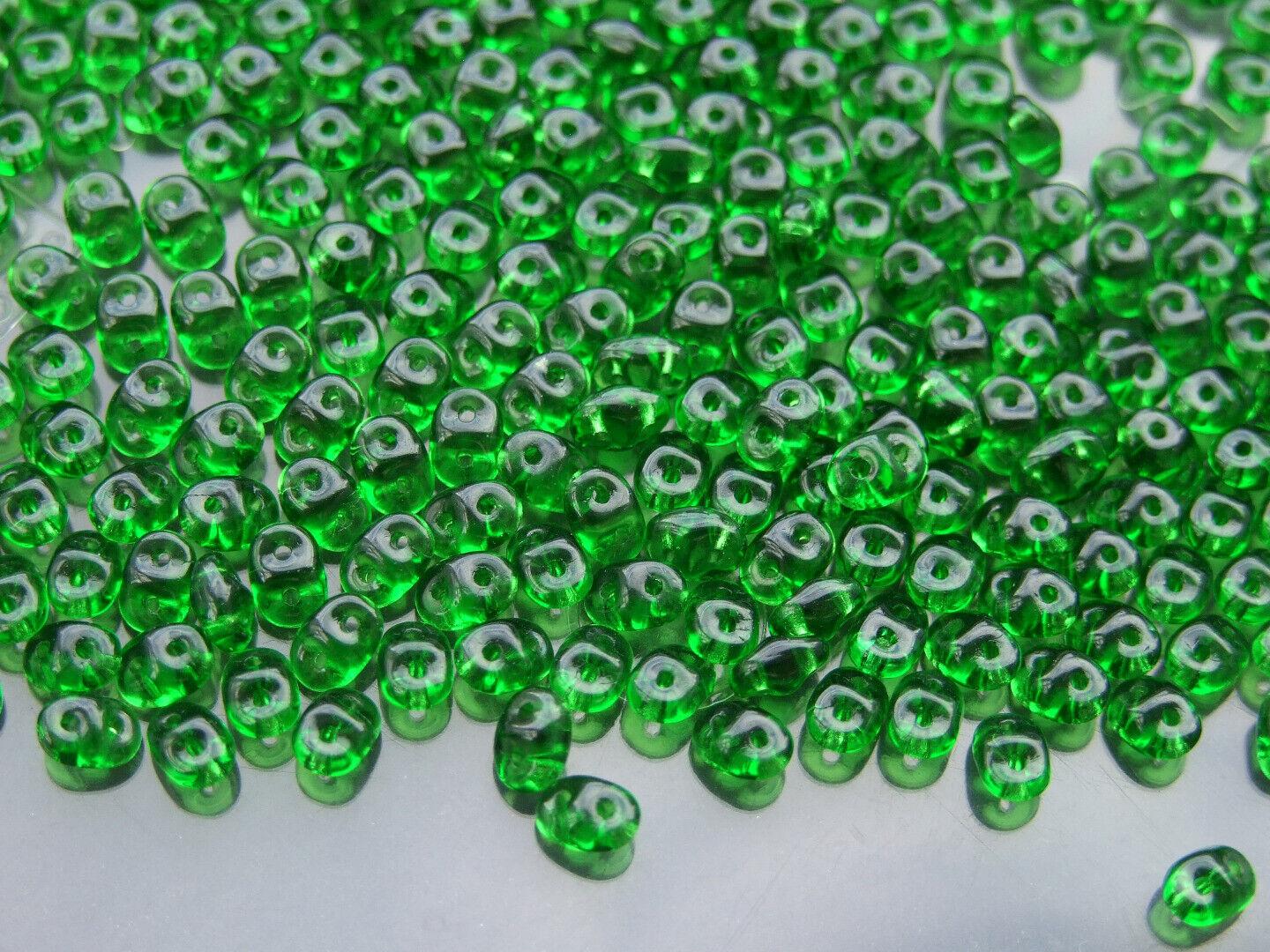 50g MATUBO™ Beads Wholesale SuperDuo Chrysolite Transparent