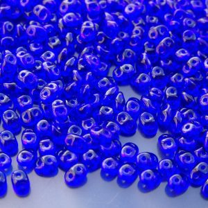 20g MATUBO™ Beads SuperDuo Cobalt Transparent Blue