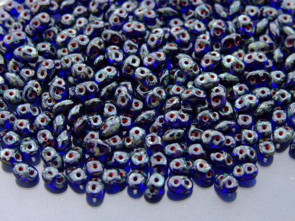 20g MATUBO™ Beads SuperDuo Picasso Cobalt Transparent T30090 beads mouse