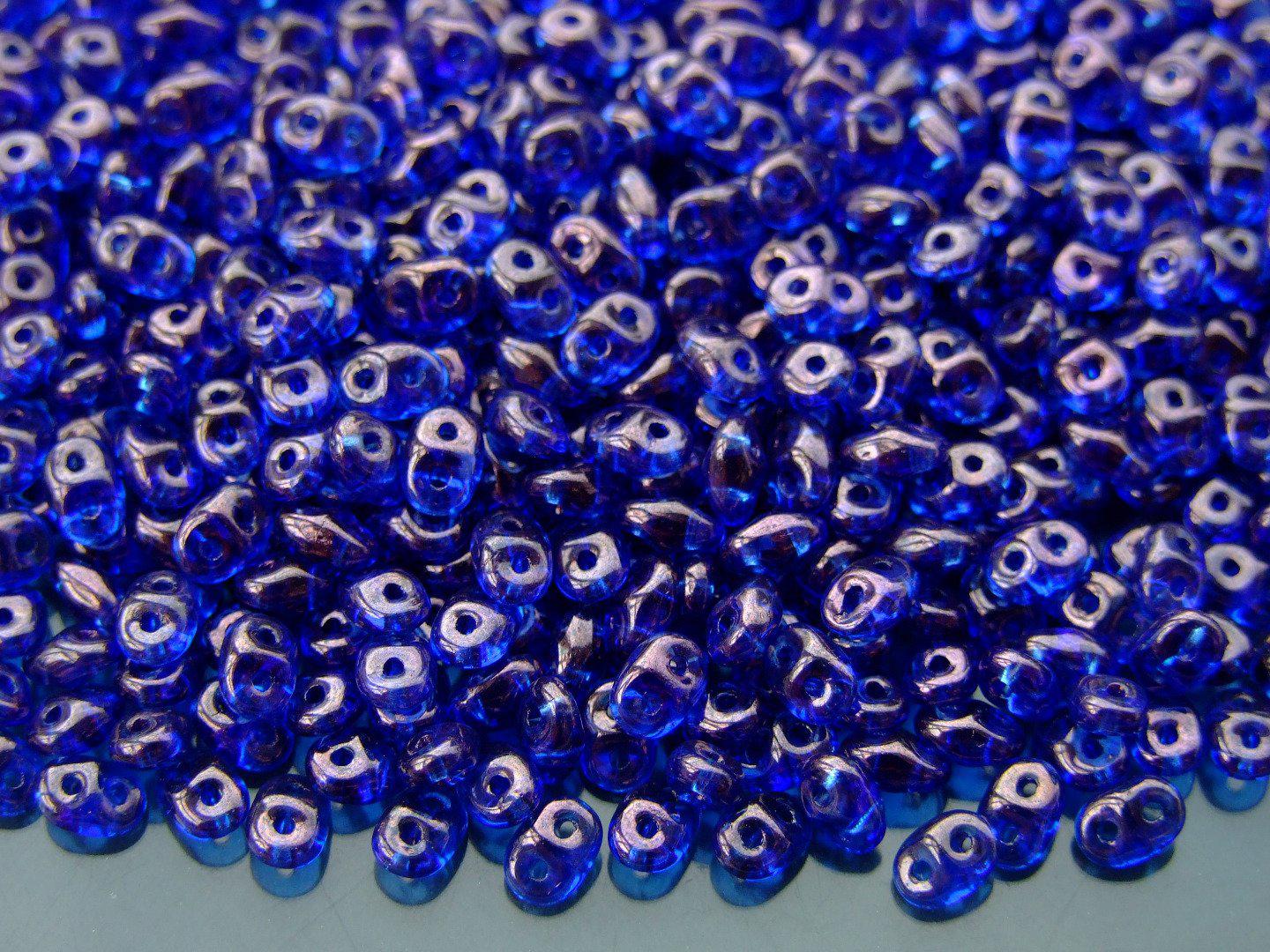 10g SuperDuo Beads Transparent Cobalt Vega Michael's UK Jewellery