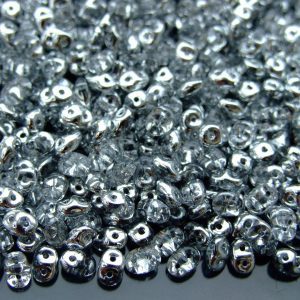 20g MATUBO™ Beads SuperDuo Half Silver Transparent Crystal S00030 beads mouse