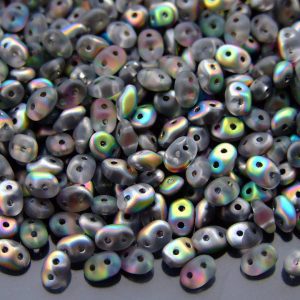20g MATUBO™ Beads SuperDuo Vitrail Matte Tr. Crystal