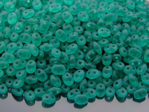 20g MATUBO™ Beads SuperDuo Emerald Transparent Matte