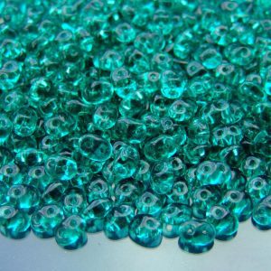 20g MATUBO™ Beads SuperDuo Emerald Transparent Green