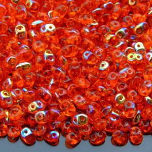 20g MATUBO™ Beads SuperDuo AB Hyacinth Transparent Orange beads mouse