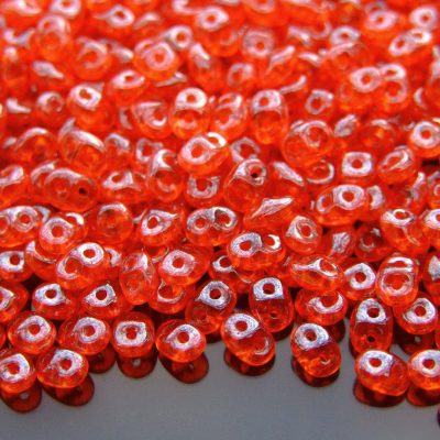 20g MATUBO™ Beads SuperDuo Luster Hyacinth Tr. Orange beads mouse