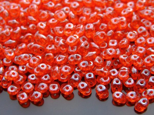 20g MATUBO™ Beads SuperDuo Luster Hyacinth Tr. Orange beads mouse
