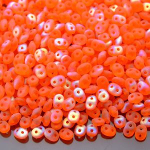 20g MATUBO™ Beads SuperDuo AB Hyacinth Matte Tr. Orange beads mouse