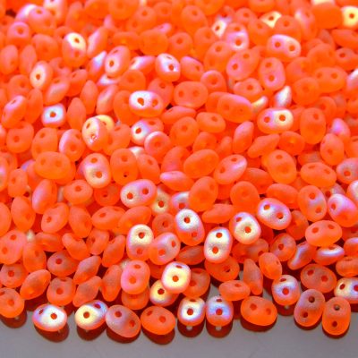 20g MATUBO™ Beads SuperDuo AB Hyacinth Matte Tr. Orange beads mouse
