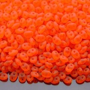20g MATUBO™ Beads SuperDuo Hyacinth Tr. Matte Orange