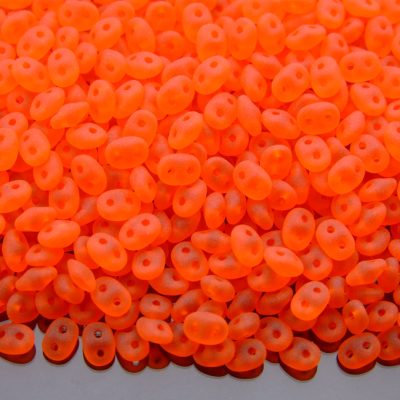 20g MATUBO™ Beads SuperDuo Hyacinth Tr. Matte Orange