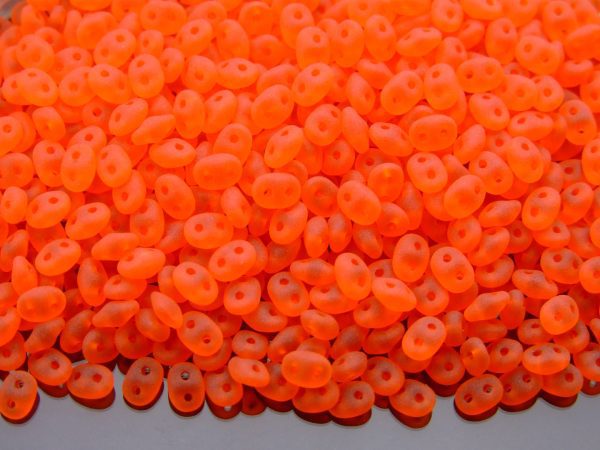 20g MATUBO™ Beads SuperDuo Hyacinth Tr. Matte Orange