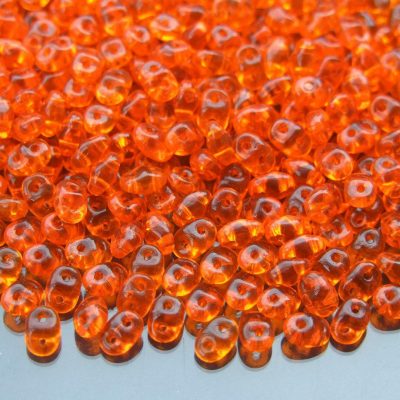 20g MATUBO™ Beads SuperDuo Hyacinth Transparent Orange