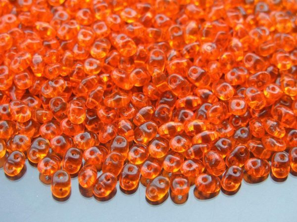 20g MATUBO™ Beads SuperDuo Hyacinth Transparent Orange