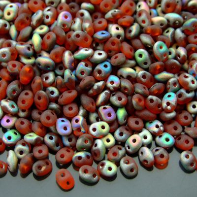 20g MATUBO™ Beads SuperDuo Hyacinth Vitrail Tr. Matte Orange