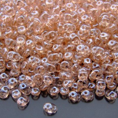20g MATUBO™ Beads SuperDuo Luster Rosaline Tr. Pink beads mouse