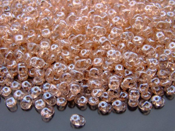 20g MATUBO™ Beads SuperDuo Luster Rosaline Tr. Pink beads mouse