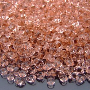 10g SuperDuo Beads Transparent Pink Rosaline Michael's UK Jewellery