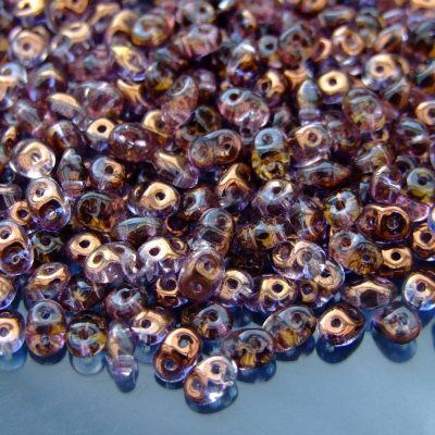 20g MATUBO™ Beads SuperDuo Half Bronze Luster Rosaline Tr. RR70120 beads mouse