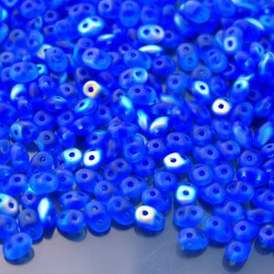 20g MATUBO™ Beads SuperDuo AB Sapphire Matte Tr. Blue