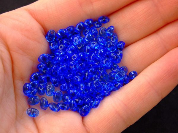 10g SuperDuo Beads Transparent Sapphire Michael's UK Jewellery