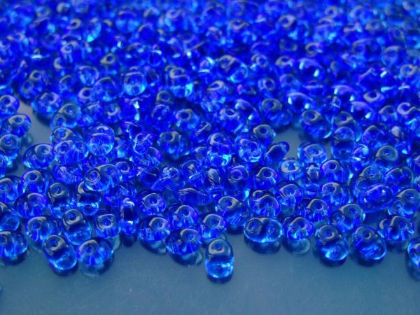 20g MATUBO™ Beads SuperDuo Sapphire Transparent Blue