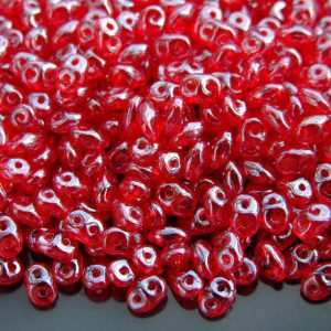 20g MATUBO™ Beads SuperDuo Luster Siam Ruby Tr. beads mouse