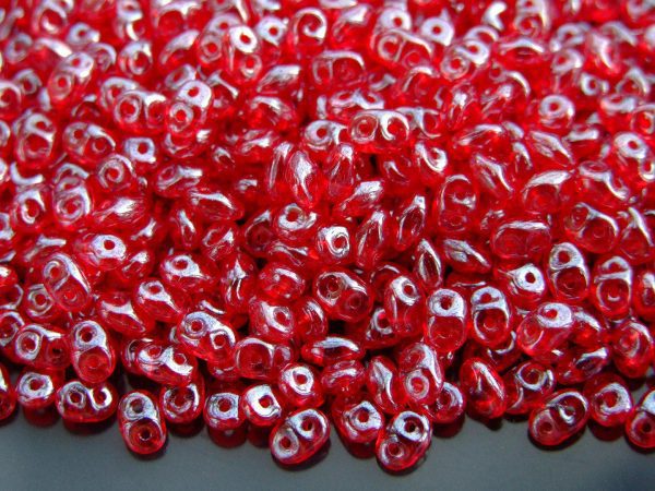 20g MATUBO™ Beads SuperDuo Luster Siam Ruby Tr. beads mouse