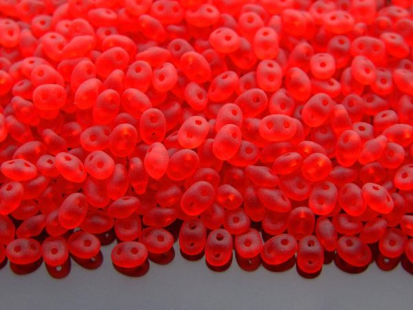 20g MATUBO™ Beads SuperDuo Siam Ruby Transparent Matte