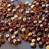 20g MATUBO™ Beads SuperDuo Smoky Topaz Capri Gold Tr. C10230 beads mouse
