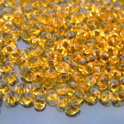 10g SuperDuo Beads Transparent Topaz Michael's UK Jewellery