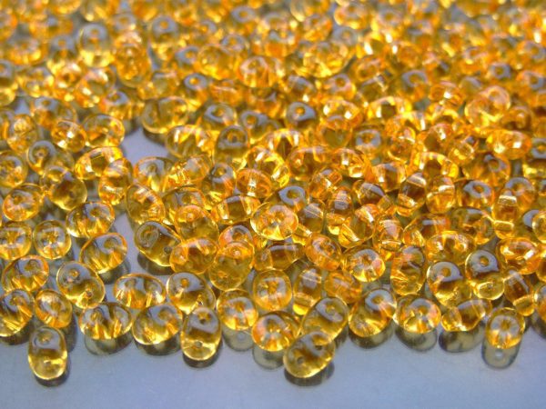 10g SuperDuo Beads Transparent Topaz Michael's UK Jewellery