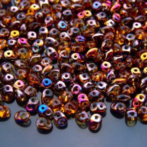 10g SuperDuo Beads Transparent Topaz Sliperit Michael's UK Jewellery