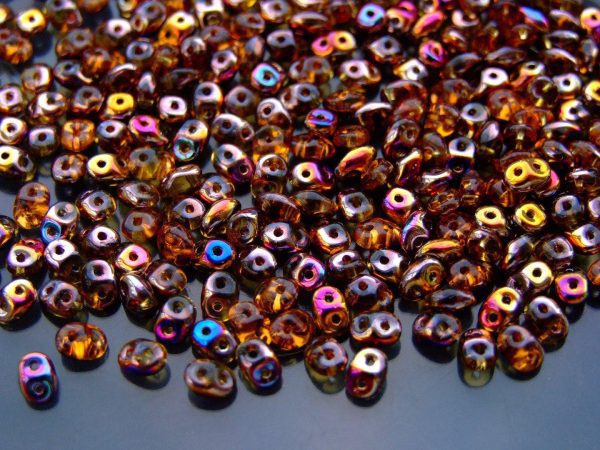 10g SuperDuo Beads Transparent Topaz Sliperit Michael's UK Jewellery