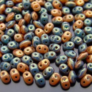 10g SuperDuo Duets Beads Green Turquoise Ivory Red Luster Michael's UK Jewellery