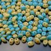10g SuperDuo Duets Beads Opaque Blue Turquoise Ivory Michael's UK Jewellery