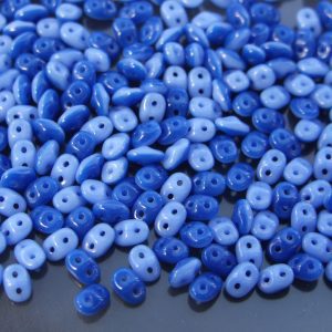 10g SuperDuo Duets Beads Opaque Denim Blue Michael's UK Jewellery