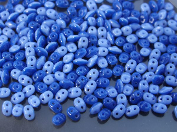 10g SuperDuo Duets Beads Opaque Denim Blue Michael's UK Jewellery