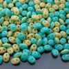 10g SuperDuo Duets Beads Opaque Green Turquoise Ivory Michael's UK Jewellery