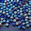 10g SuperDuo Duets Beads Opaque Navy Blue Ivory Full AB Michael's UK Jewellery