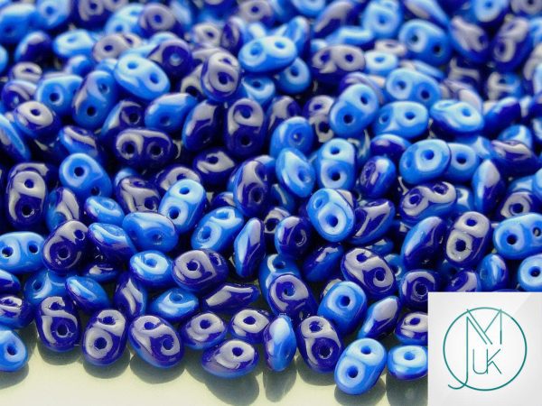 10g SuperDuo Duets Beads Opaque Navy Denim Blue Michael's UK Jewellery
