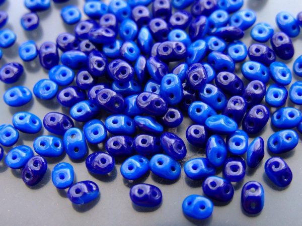10g SuperDuo Duets Beads Opaque Navy Denim Blue Michael's UK Jewellery