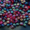 10g SuperDuo Duets Beads Opaque Red Black Full AB Michael's UK Jewellery