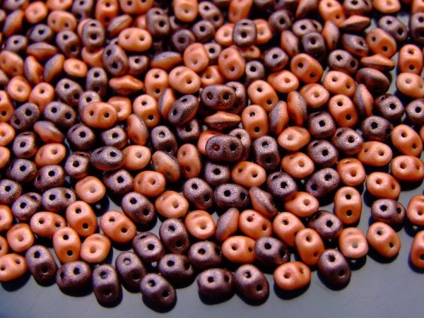 10g SuperDuo Duets Beads Polychrome Carrot and Spice Michael's UK Jewellery